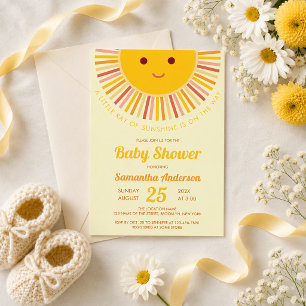 Zon Baby Shower Een Straaltje Zonneschijn Schattig Kaart