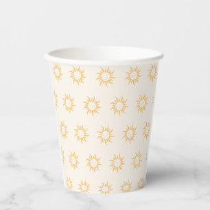 Zon baby shower papieren bekers