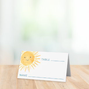 Zon Baby Shower Plaatskaart