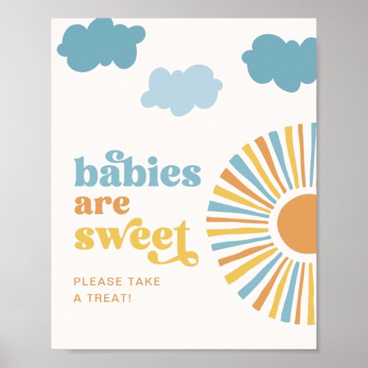 Zon Baby's zijn Sweet Sign Poster (Voorkant)