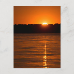 Zon boven Canyon Lake Reservoir Briefkaart