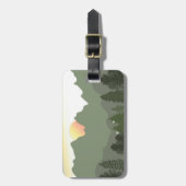 Zon boven de bergen Topjes Bagagelabel (Voorkant verticaal)