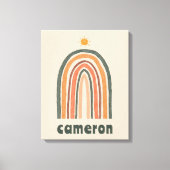 Zon boven een regenboog canvas afdruk (Voorkant)