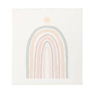 Zon boven een regenboog notitieblok