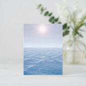 Zon boven zee briefkaart (Staand voorkant)