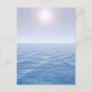 Zon boven zee briefkaart