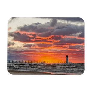 Zon die onder de horizon zakt magneet