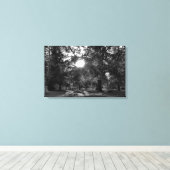 Zon door bomen canvas afdruk (Insitu (Houten vloer))
