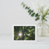 Zon door bomen visitekaartje (Staand voorkant)