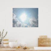 Zon door de wolken poster (Keuken)