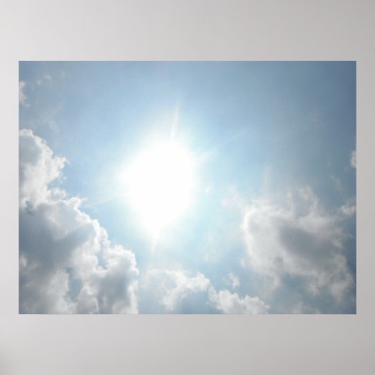 Zon door de wolken poster (Voorkant)