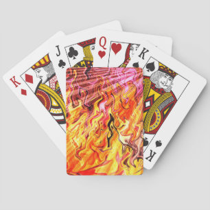 Zon door vlammen..... pokerkaarten