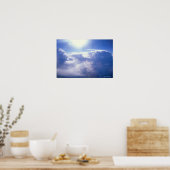 Zon door wolken heen poster (Keuken)