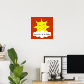 Zon één dag glimlachen tegelijk Poster herstel (Thuiskantoor)