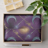 Zon- en bewegingspatroon op Paarse ontkoppeling Tissuepapier (Geschenk)