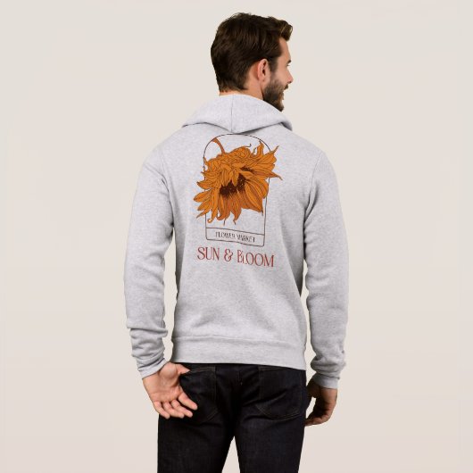 Zon en bloei hoodie (Achterkant volledig)
