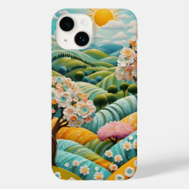 zon en bomen en bloemen iPhone Hoesjes