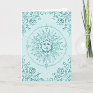 Zon en de Maan Opgevouwen Wenskaart Kaart