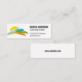 Zon en gekleurd penseel mini visitekaartje (Voorkant / Achterkant)