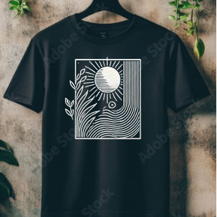 zon en golven t-shirt
