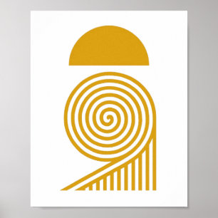 Zon en Gouden Spiraal Poster