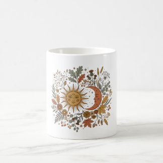 Zon en Halve Maan Botanische Herfst Hoodie Koffiemok