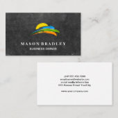 Zon en kleurverfpenseel visitekaartje (Voorkant / Achterkant)