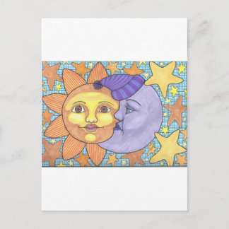 Zon en maan 1 briefkaart