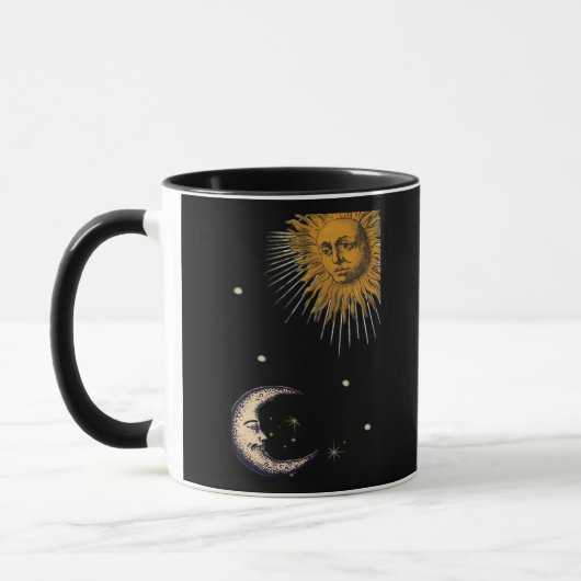 Zon en Maan 90s Whimsigoth Ontwerp Mok (Links)