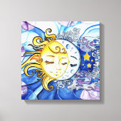 Zon en maan canvas afdruk (Voorkant)