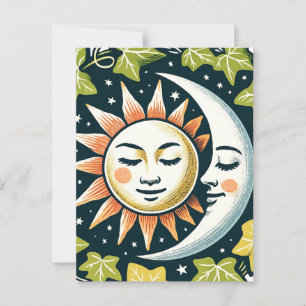 Zon en Maan Ivy Briefkaart