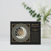 Zon en maan Pagan Wheel 2012 Kalender Briefkaart (Staand voorkant)