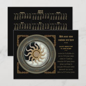 Zon en maan Pagan Wheel 2012 Kalender Briefkaart (Voorkant / Achterkant)