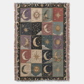 Zon- en Maan Patchwork Geweven Deken (Voorkant Verticaal)