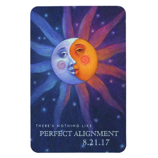 Zon en Maan Verduistering Perfecte Uitlijning 4 x Magneet (Verticaal)