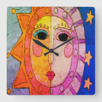 Zon- en Moon-Abstracte kunst