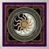 Zon- en Moon Pagan Wheel Poster (Voorkant)