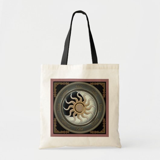 Zon- en Moon Pagan Wheel Tote Bag (Voorkant)