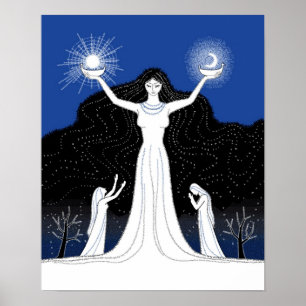 Zon- en Moon-poster maken Poster