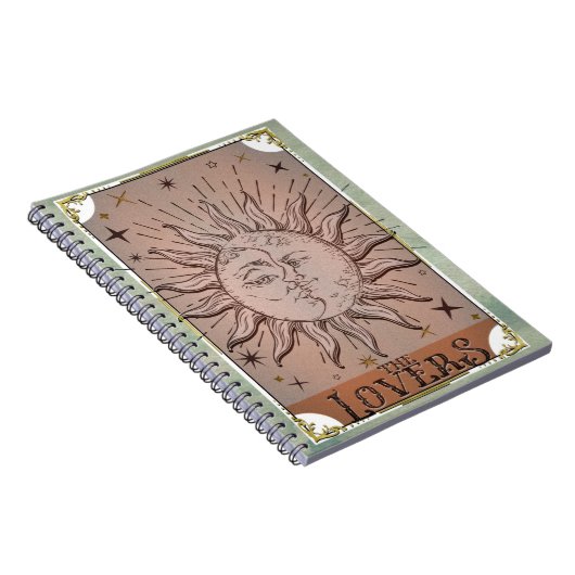  zon- en moondualiteit overtreft Tarot Card Art   Notitieboek (Rechterzijde)