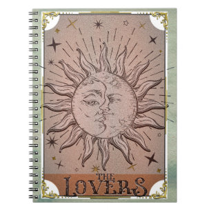  zon- en moondualiteit overtreft Tarot Card Art   Notitieboek