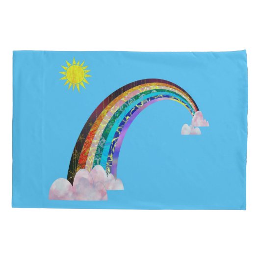 Zon en regenboog 2 hoesje kussensloop (Achterkant)