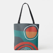 Zon en regenboog boho kunstwerk draagtas (Achterkant)