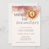 Zon en sterren hemelse ruimte vierde verjaardag kaart (Voorkant)