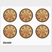 zon en Verduistering Ronde Sticker (Vel)
