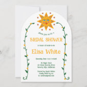 Zon en wijnstokken Boho Arch grillige douche Kaart (Voorkant)