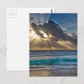 Zon en wolken boven de oceaan briefkaart (Voorkant / Achterkant)