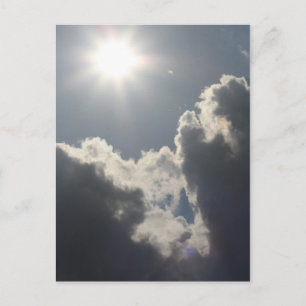 Zon en wolken briefkaart