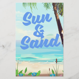 Zon en Zand inspirerende citaten cartoon poster la Briefpapier