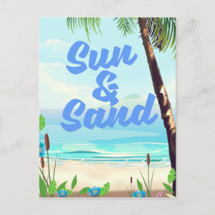 Zon en Zand inspirerende quote cartoon poster la Briefkaart